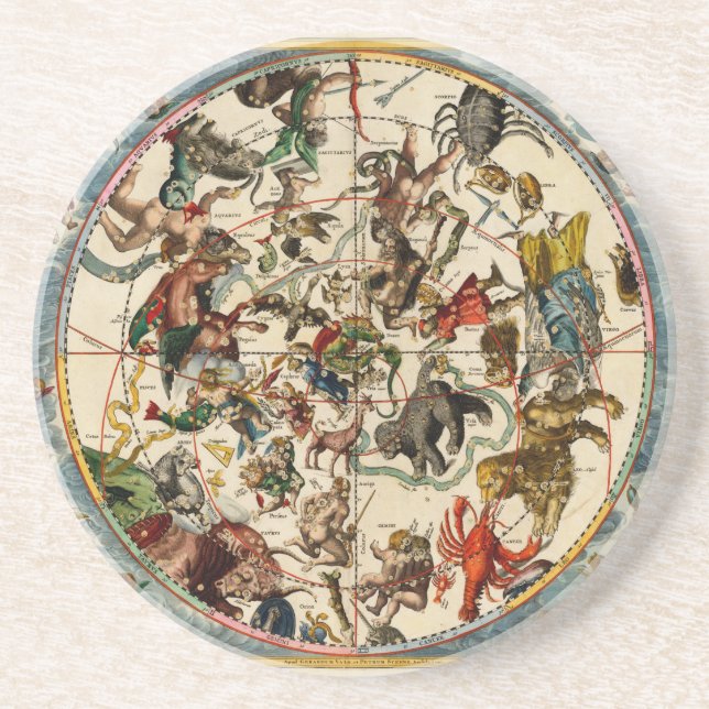 Celestial map.jpg drink coaster (Front)