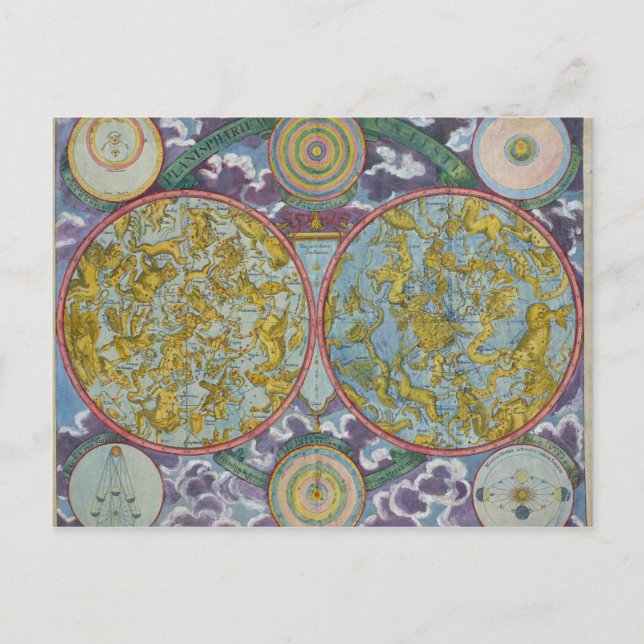 Celestial Map of the Planets Postcard (Front)