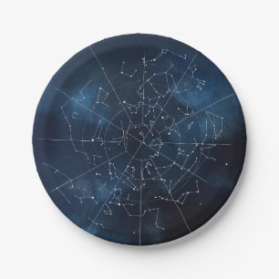 Celestial Map Paper Plates