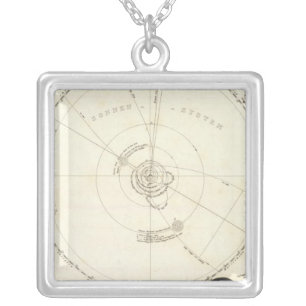 Celestial Map Silver Plated Necklace