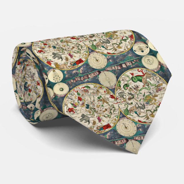 CELESTIAL MAP tie (Rolled)