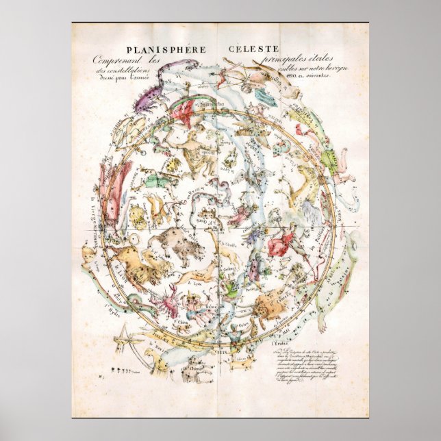 Celestial Map Vintage Poster (Front)