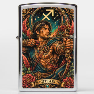 Celestial Masculine Zodiac Sagittarius design Zippo Lighter
