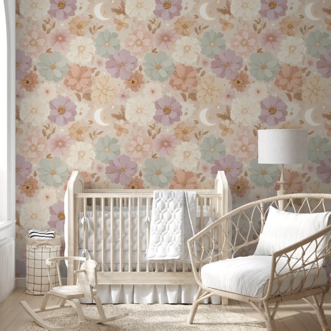 Celestial Meadow Floral Wallpaper (Kids)
