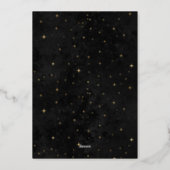 Celestial Midnight Black Stars Moon Wedding Foil Invitation | Zazzle