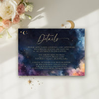 Celestial Midnight Blue Elegant Wedding Details