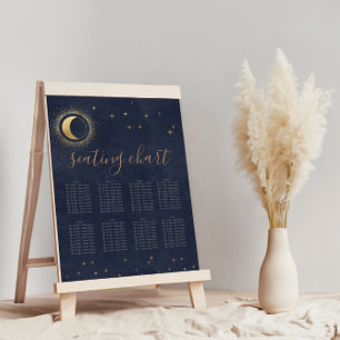 Celestial Midnight Blue Gold Seating Chart