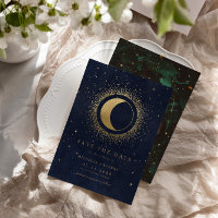 Celestial Midnight Blue Stars Photo Save The Date