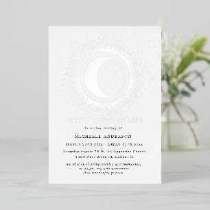 celestial midnight stars celebration of life foil  invitation