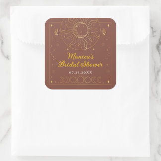 Celestial Midsummer Night's Dream Bridal Shower Square Sticker