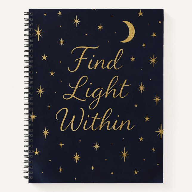 Celestial Minimalist Journal – Elegant Starry  (Front)