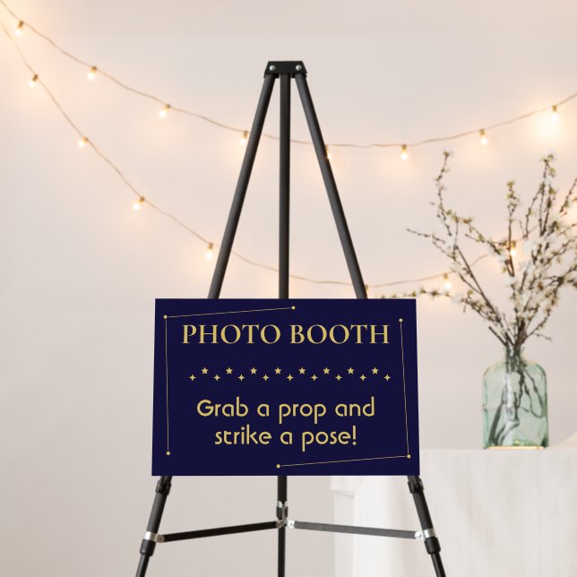 Celestial Minimalist Wedding Photo Booth Sign (In Situ (Stand))