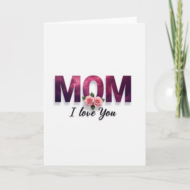 Celestial Mom I Love You Card (Front)