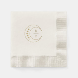 Celestial Monogram Wedding Paper Napkin