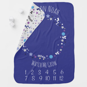 Celestial Monthly Milestone Baby Infant Blanket