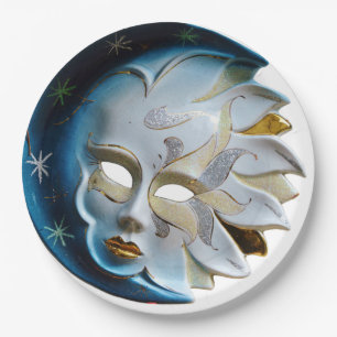 Celestial Moon and Mask Paper Plates