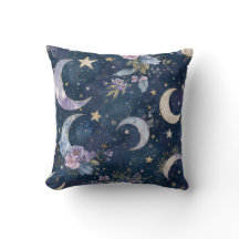 Celestial Moon and Star Home Decor | Throw Pillow