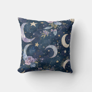 Celestial Moon and Star Home Decor | Throw Pillow