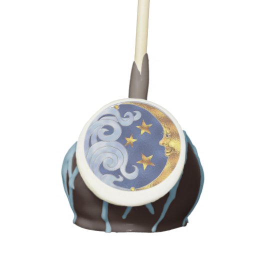 Celestial Moon and Stars Cake Pop (Front)