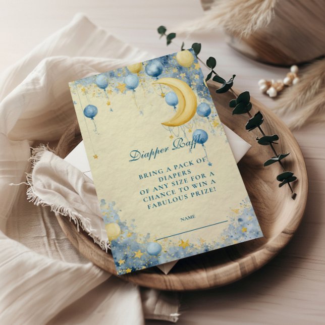 Celestial Moon and Stars Diapper Raffle  Enclosure Card (Creator Uploaded)