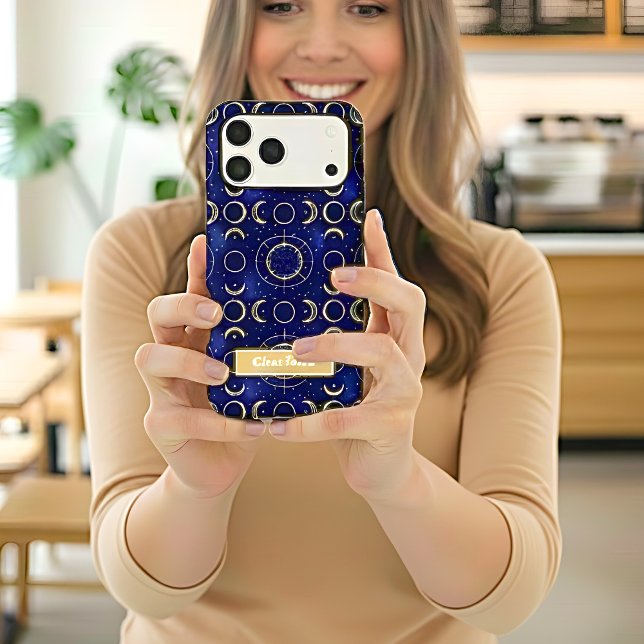 Celestial Moon and Stars Pattern Personalized Case-Mate iPhone Case (Creator Uploaded)