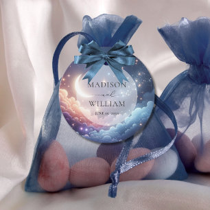Celestial Moon and Stars Personalized Wedding Favor Tags