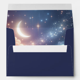 Celestial Moon and Stars Wedding Envelope