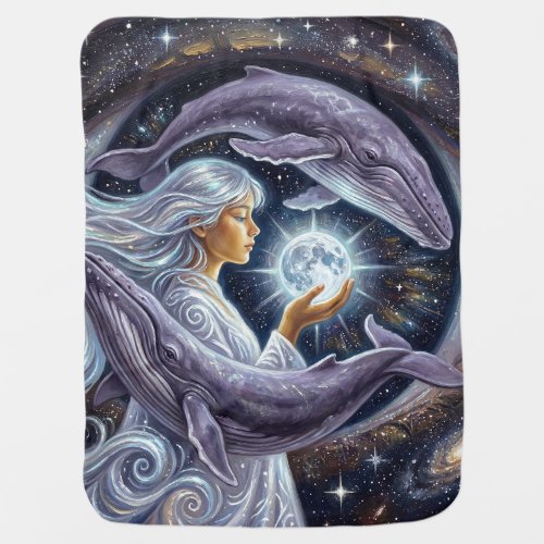 Celestial Moon Baby Blanket