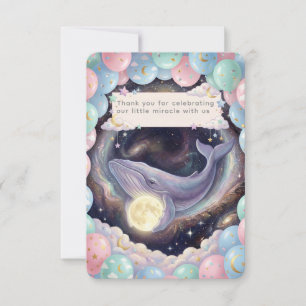 Celestial Moon Baby Shower Thank You Card