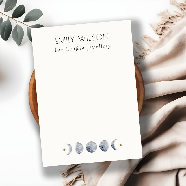 Celestial Moon Blank Jewelry Watercolor Display Business Card (Creator Uploaded)