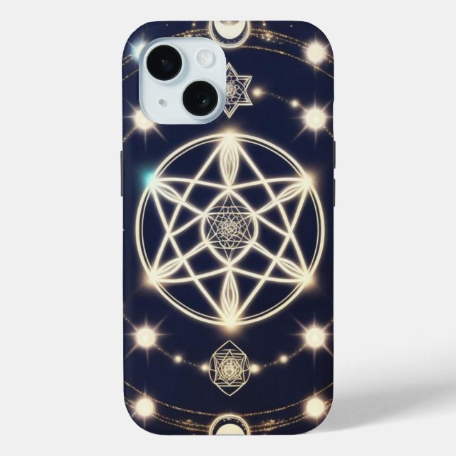 Celestial Moon Cycle Mandala – Sacred Geometry Case-Mate iPhone Case (Back)