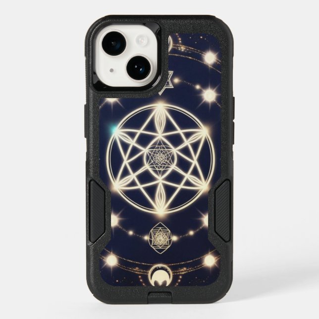 Celestial Moon Cycle Mandala – Sacred Geometry Otterbox iPhone Case (Back)