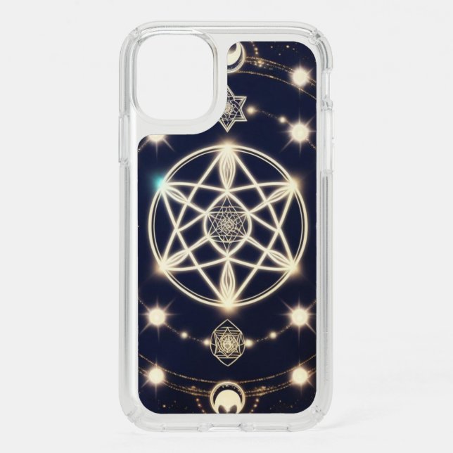 Celestial Moon Cycle Mandala – Sacred Geometry Speck iPhone 11 Case (Front)