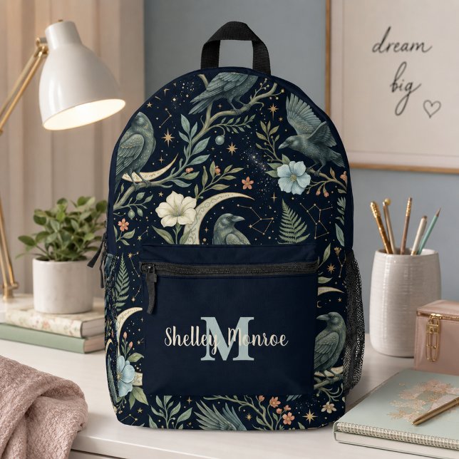 Celestial Moon & Floral Backpack (Creator Uploaded)