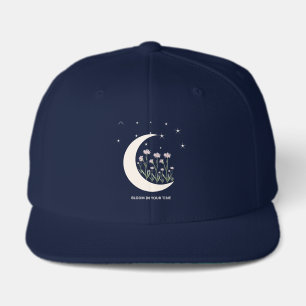 Celestial Moon & Floral Stars hat