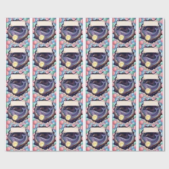 Celestial Moon Gift Wrapping Paper  (Flat)