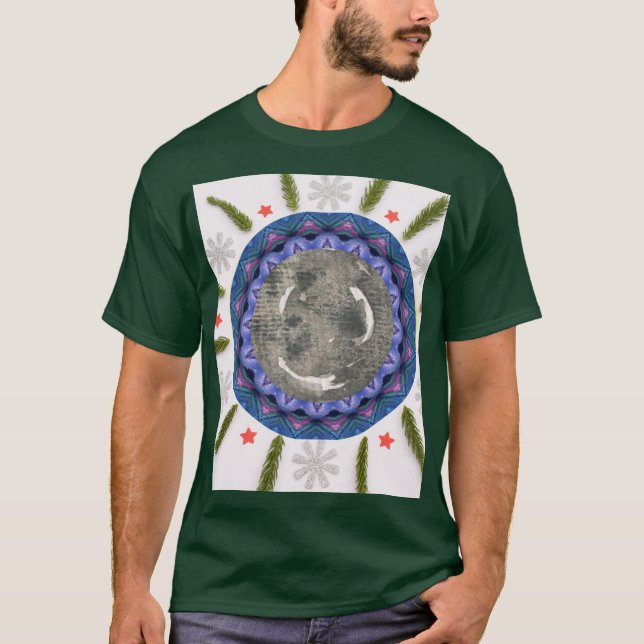 Celestial Moon Mandala T-Shirt (Front)
