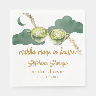 Celestial Moon Matcha Made In Heaven Bridal Shower Napkins