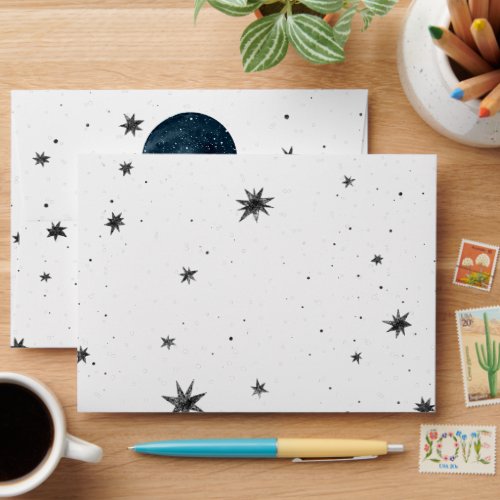 Celestial Moon  Night Sky Personalized Envelope