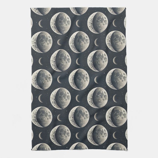 Celestial Moon Phase (1) Kitchen Towel (Vertical)