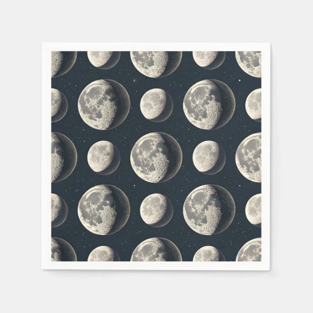 Celestial Moon Phase (2) Napkins (Front)