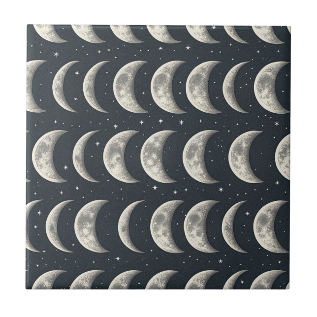 Celestial Moon Phase (3) Ceramic Tile (Front)