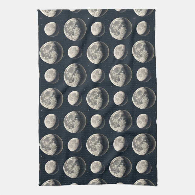 Celestial Moon Phase (3) Kitchen Towel (Vertical)