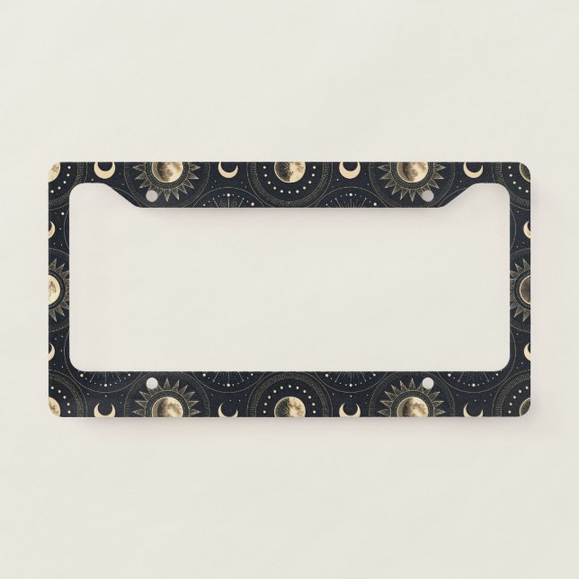 Celestial Moon Phase (4) License Plate Frame (Front)