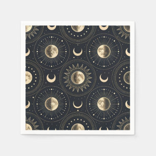 Celestial Moon Phase (4) Napkins