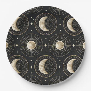 Celestial Moon Phase (5) Paper Plates