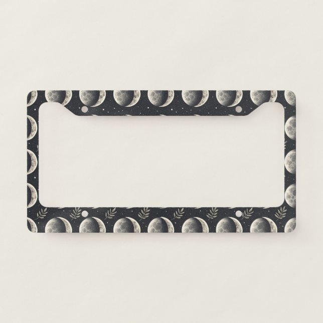 Celestial Moon Phase (6) License Plate Frame (Front)
