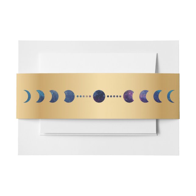 Celestial Moon Phase Golden Belly Band (Front Example)