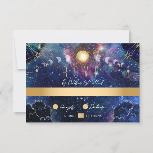 Celestial Moon Phase Response Card