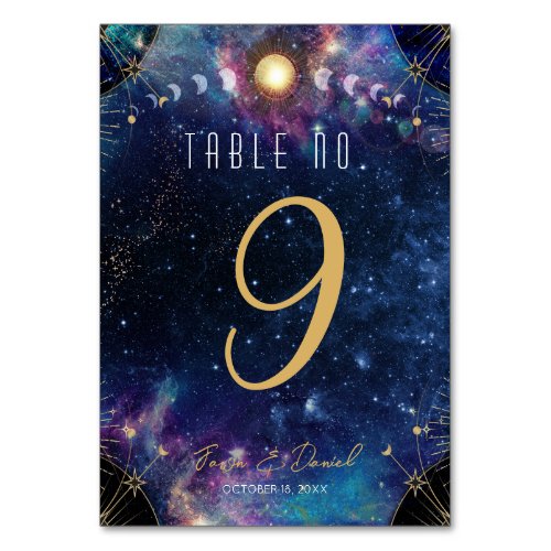 Celestial Moon Phase Table Number